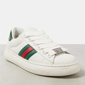 GUCCI - ACE Trainers - Patent Leather White Plain for Women